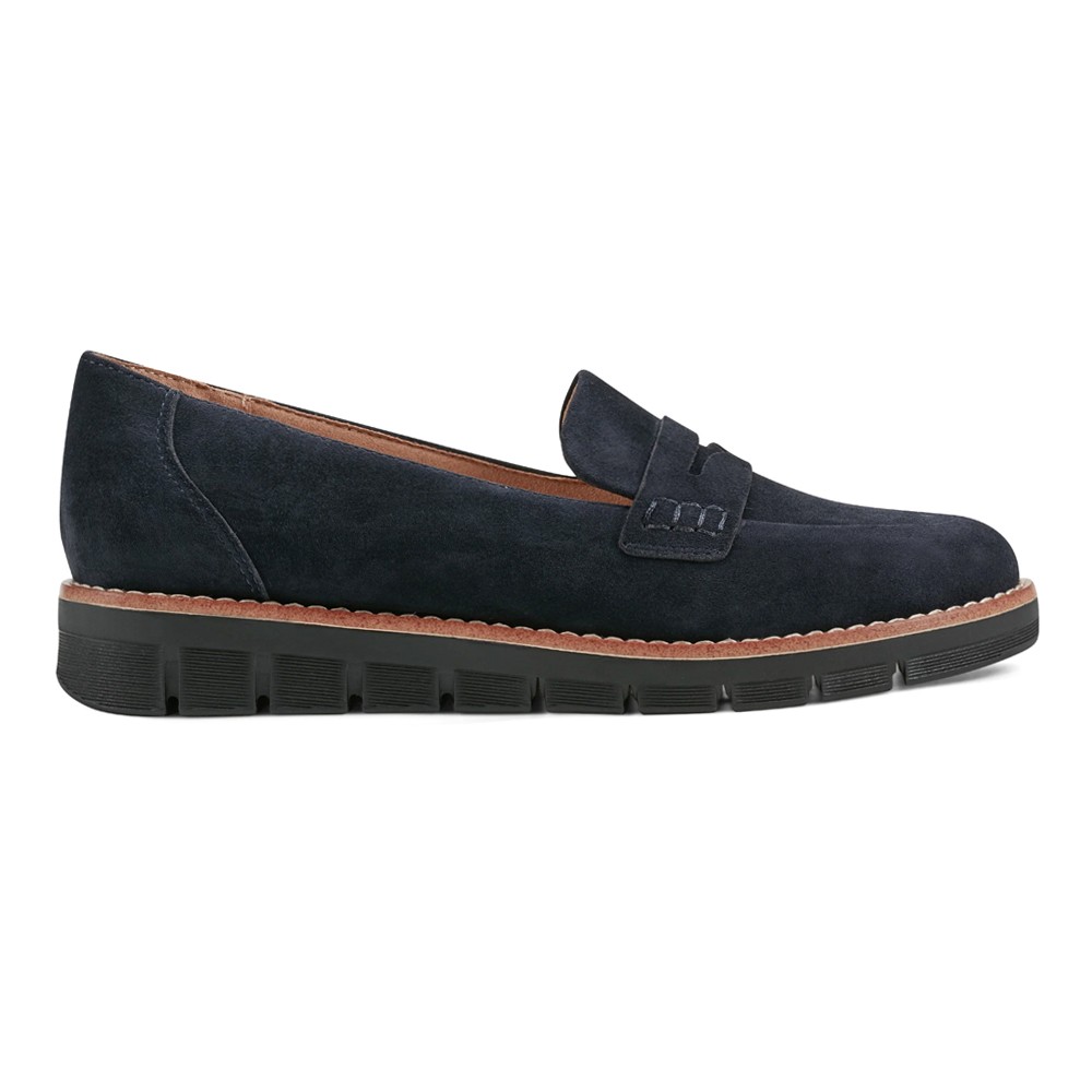 Easy Spirit Velia Slip On Loafers Womens Blue  E-VELIA-400