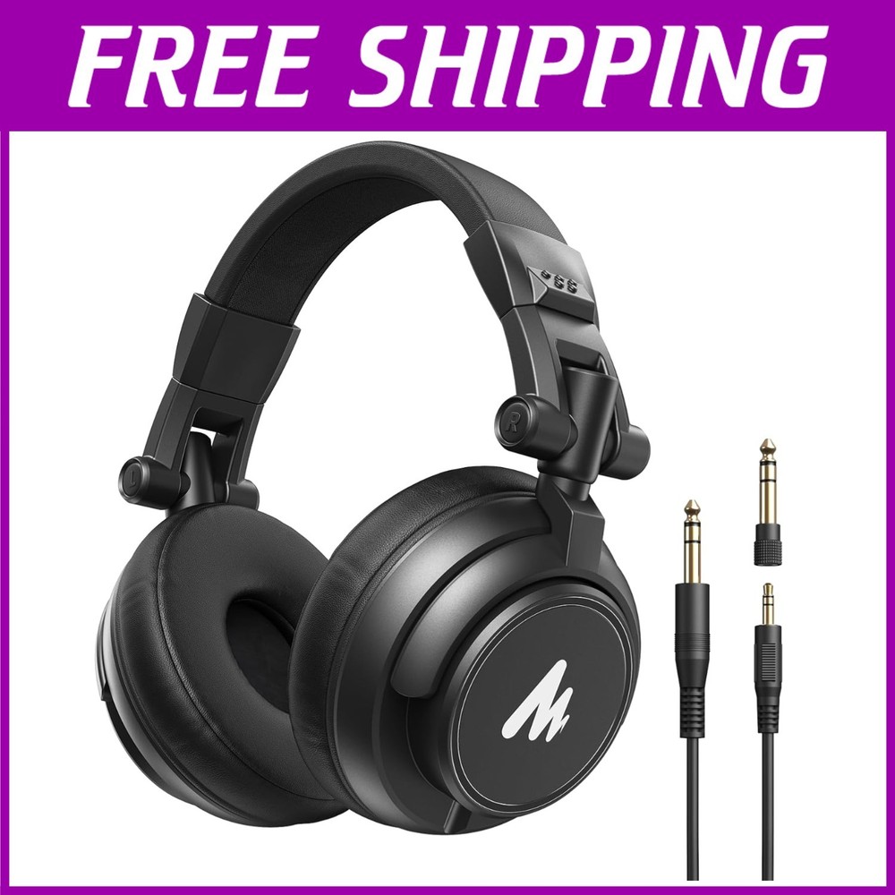 Portable MH601 Wired Headphones with Adjustable Headband for Music Production