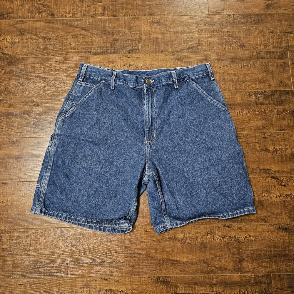 VTG Carhartt Denim Shorts Carpenter Workwear B28DST Men's Sz 38