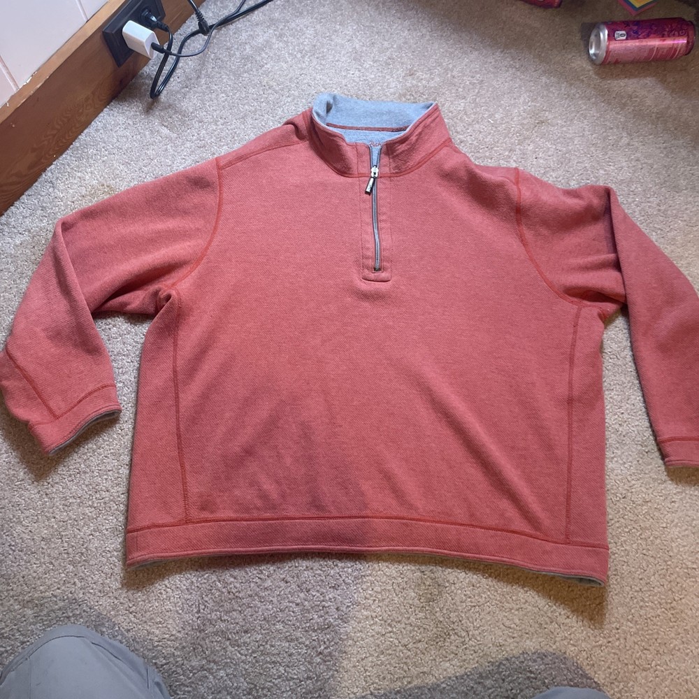 Tommy Bahama  1/4 Zip Reversible Pullover Sweater Men's Size Large
