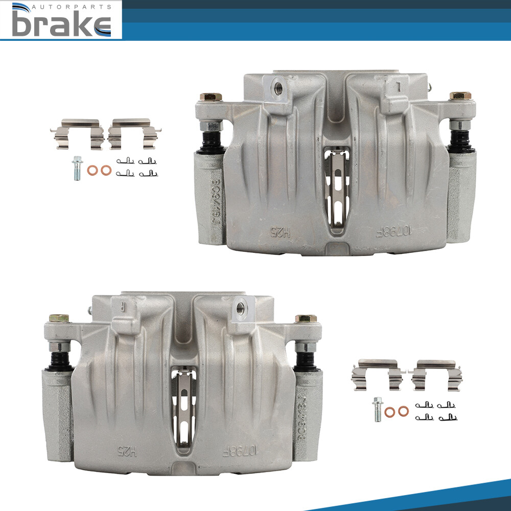 2Pcs Front Brake Calipers with Brackets Fit 2002-2005 Chevy Trailblazer