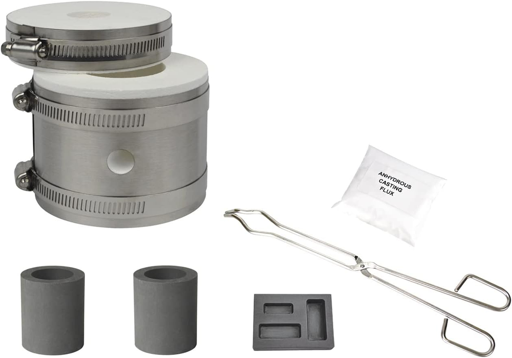 Deluxe Mini Tabletop PRO Kiln Propane Gas Furnace Kit Melts Gold Silver Copper i