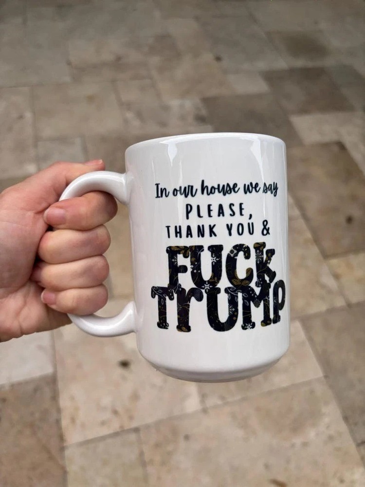 SALE! Anti Trump Coffee Mug, Subtle Fck Trump Ceramic Cup Gift, Anti Trump