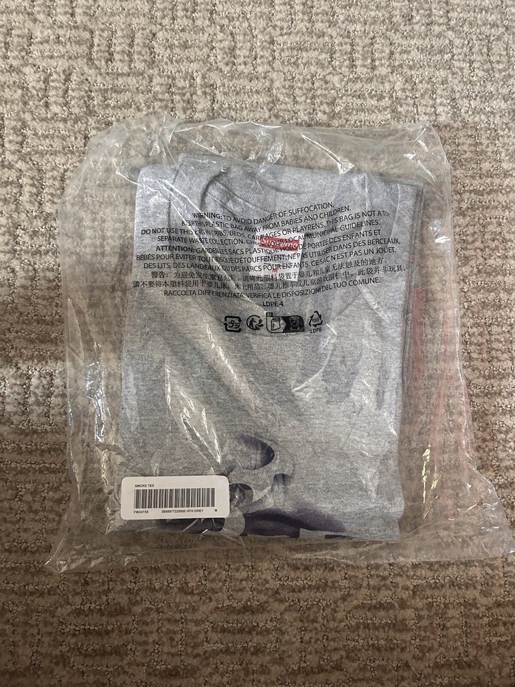 Supreme Smoke Tee (FW24) Heather Grey Medium