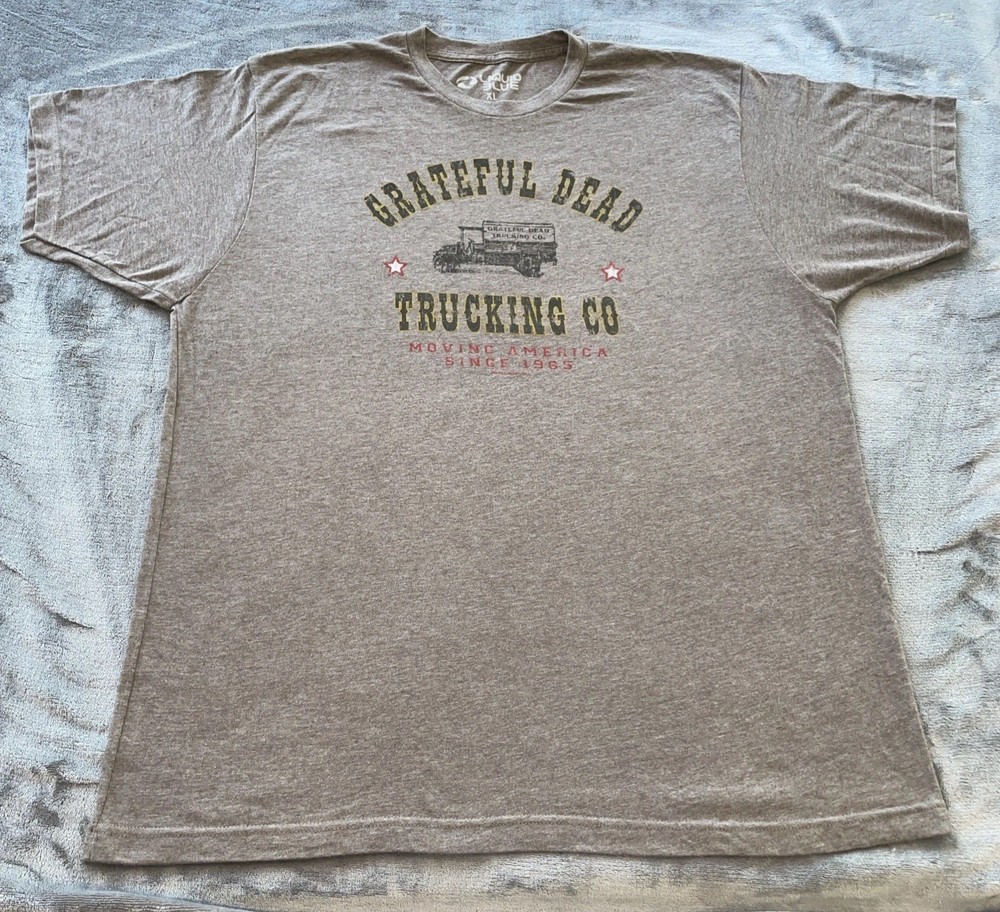 Vintage Liquid Blue Grateful Dead Trucking Co Brown Tee T-Shirt Size XL