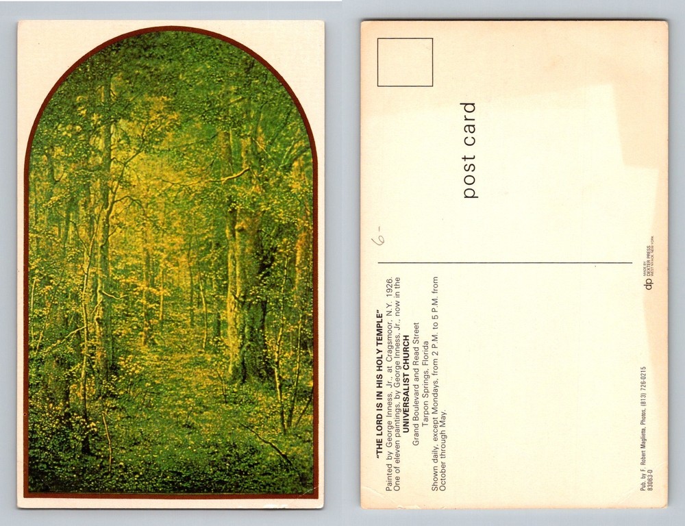 Greensboro, NC-North Carolina, Forest“Holy Temple” Painting Vintage Postcard