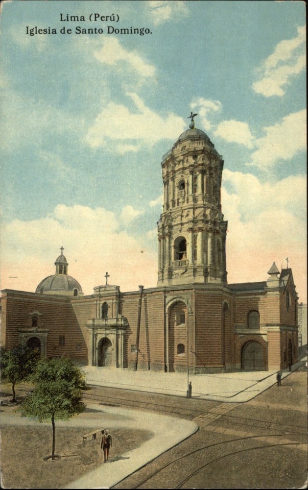Lima Lima Peru Iglesia de Santo Domingo church unused vintage postcard