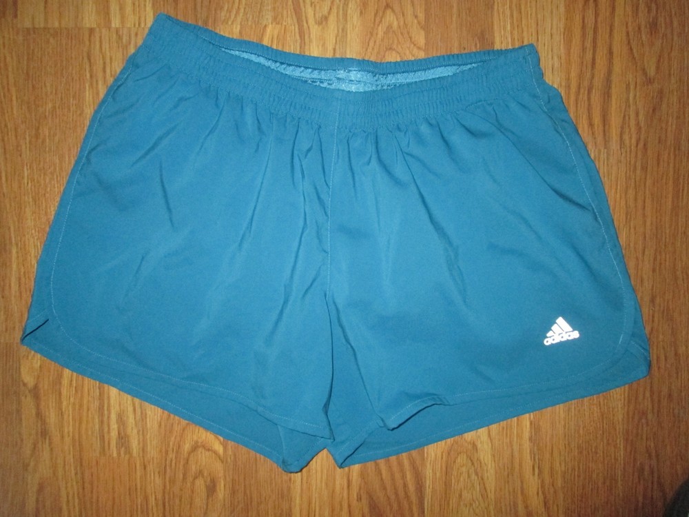Womens ADIDAS ENERGY RUNNING athletic  shorts w/ built in liner sz L Lg 4