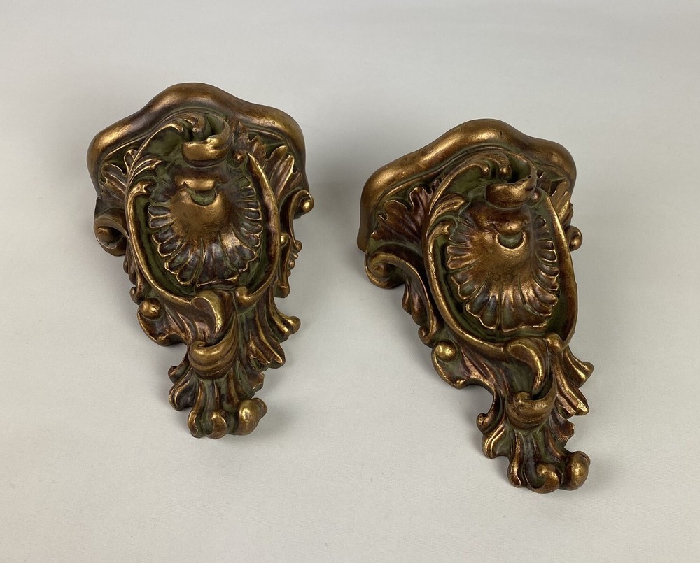 Decorative Corbels Acanthus Leaf Bronze Tone Resin 7