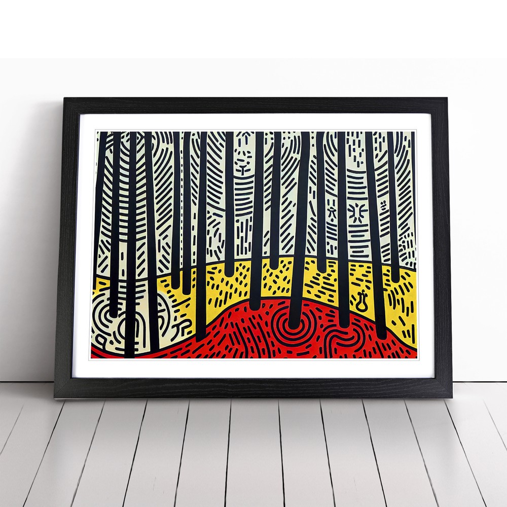 Spring Forest Pop Art Abstract Wall Art Print Framed Canvas Picture Poster Decor