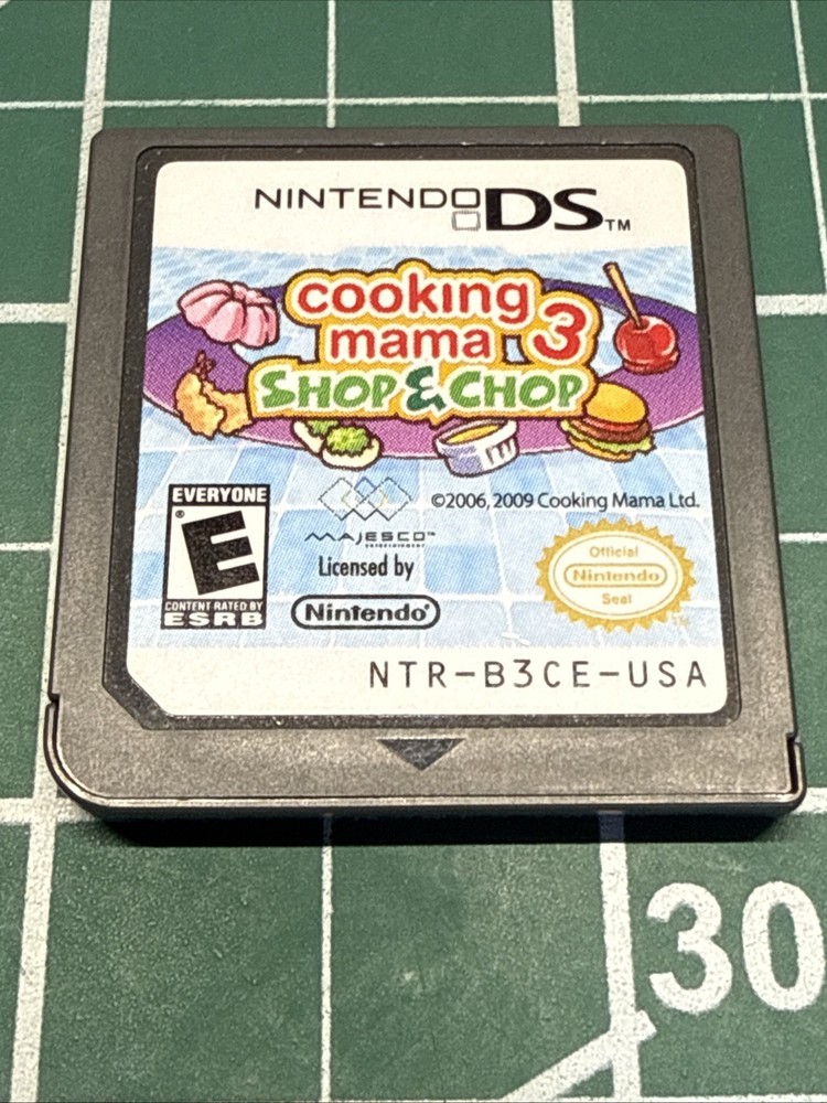 Cooking Mama 3: Shop & Chop (Nintendo DS, 2009) Cart Only Tested Authentic