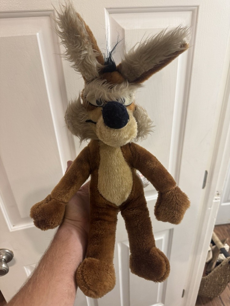 Vintage Wile E Coyote Plush Toy 1971 Warner Bros Mighty Star Stuffed Animal 19