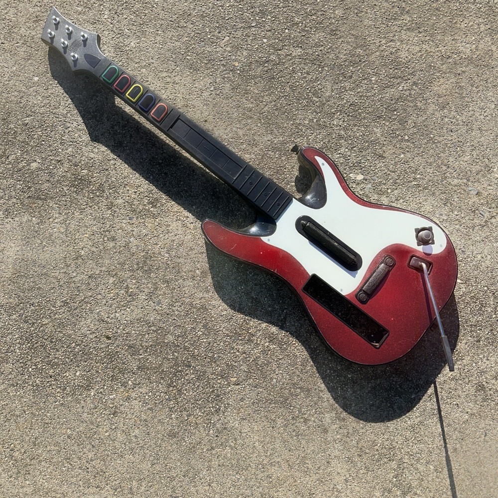 Nintendo Wii Guitar Hero Controller GH 95911.805 Red White *NOT TESTED*