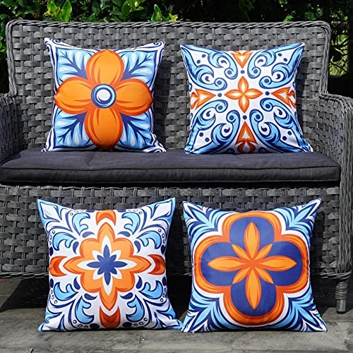 Outdoor Pillow Covers Waterproof Set of 4 18