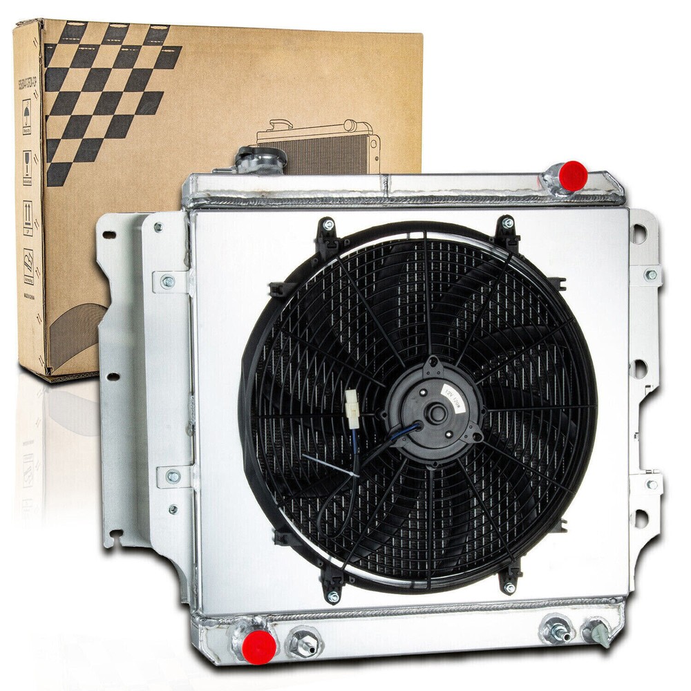 3 Row Radiator Shroud Fan for 1987-06 Jeep Wrangler YJ TJ 2.4L 2.5L 4.0L 4.2L AT