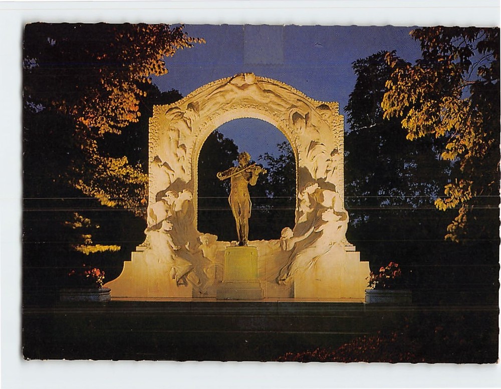 Postcard Johann Strauss Monument Stadtpark Vienna Austria