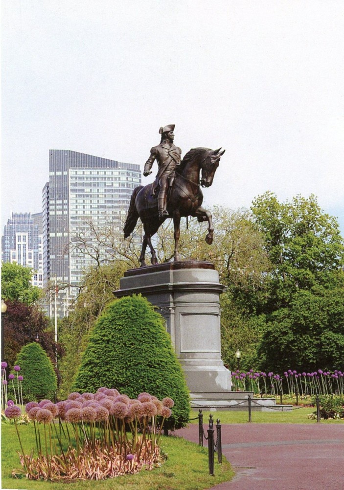 Statue of George Washington, Boston Public Garden, Boston, MA --New POSTCARD