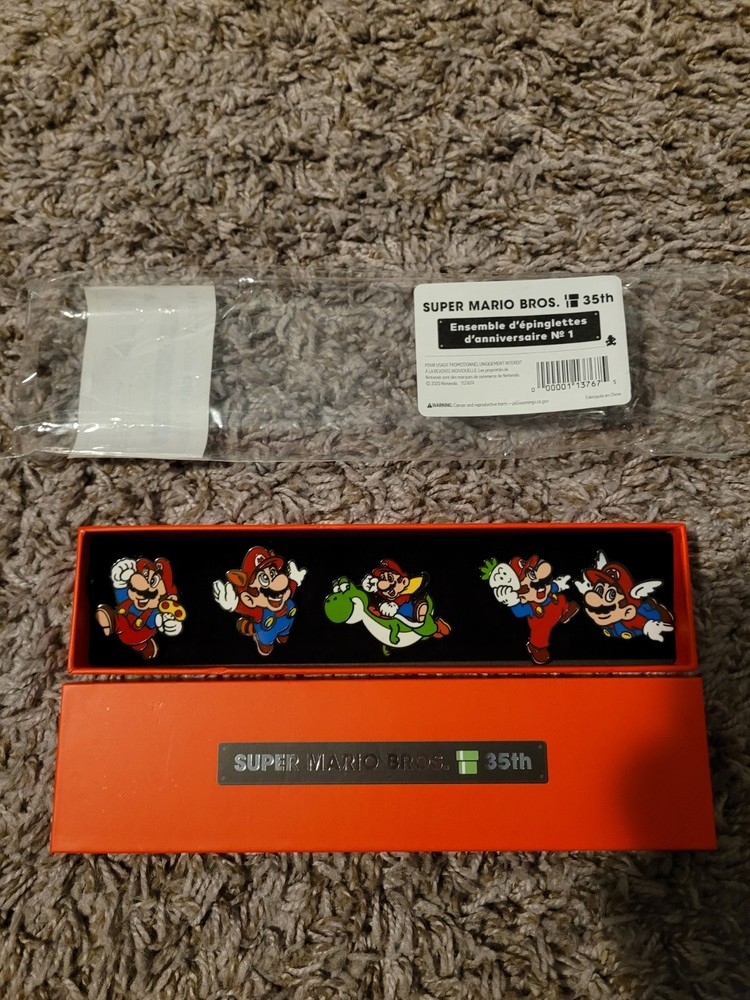 Nintendo Super Mario Bros. 35th Anniversary Pin Set #1