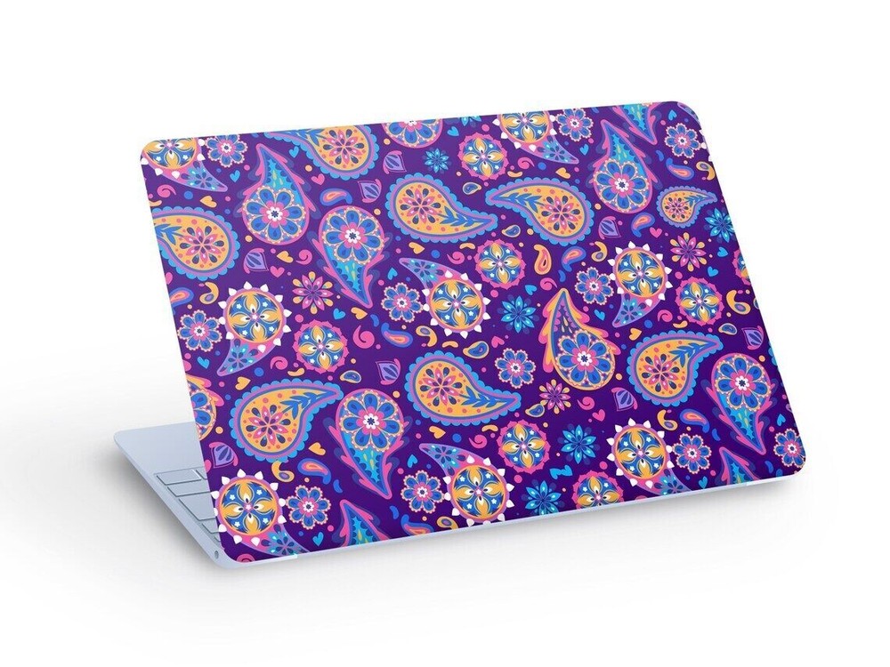 Colorful Paisley Pattern Laptop Skin Sticker Custom Fit Design  