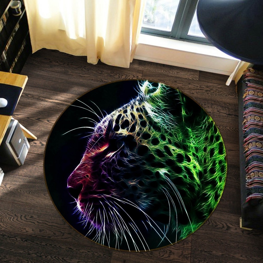 3D Color Leopard O1647 Animal Non Slip Rug Mat Elegant Photo Carpet Fay
