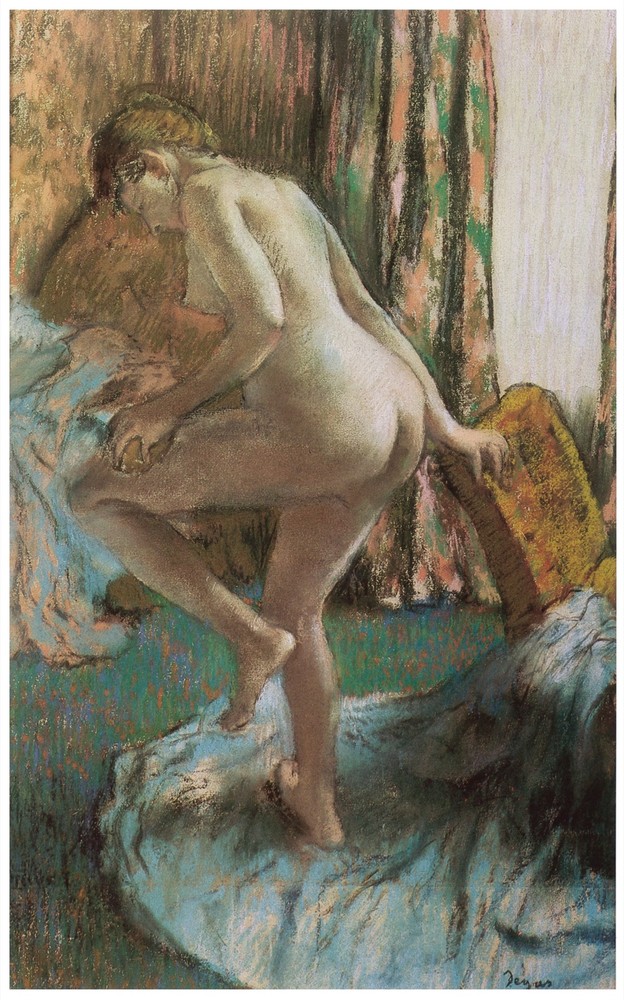 Decor Poster. Fine Graphic Design. lady getting undressed. HOme Wall Art. 1888