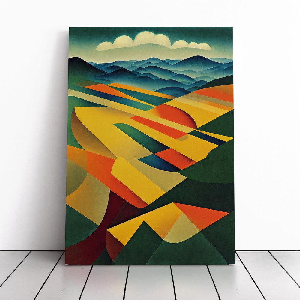 Abstract Landscape Meadow No.4 Canvas Wall Art Print Framed Picture Home Decor