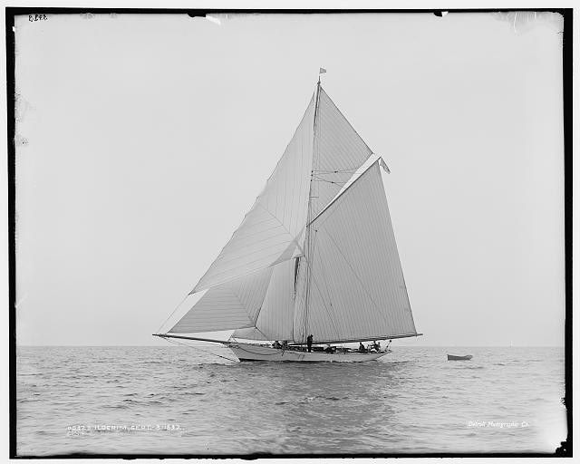 Ilderim,sloop,yachts,boats,ships,sailing,water vessels,Detroit Publishing,1892