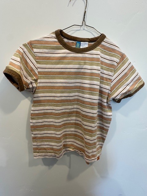 VINTAGE Gymboree Boy Multi Striped Short Sleeve T Shirt Size 7 (2004)
