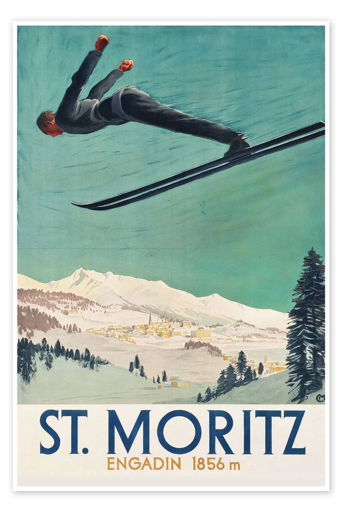St. Moritz, Engadine Matte Poster