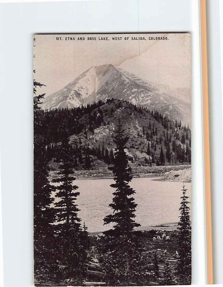 Postcard Mt. Etna & Boss Lake West of Salida Colorado USA
