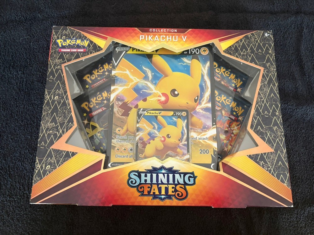 Pokemon TCG Shining Fates Pikachu V Collection Box ©️2021 *Factory Sealed