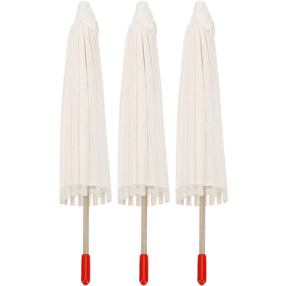 3-Piece Hands-On Blank Oil Painting Umbrellas for Primary School Kids