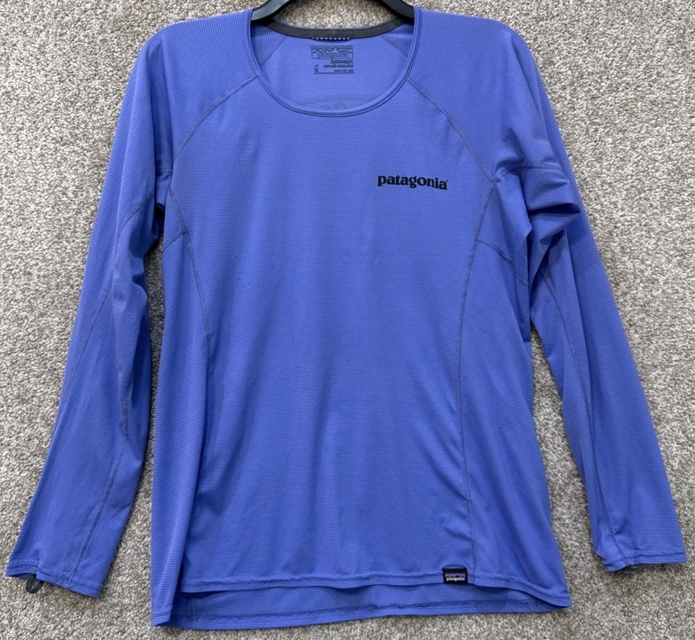 Patagonia Capilene Baselayer Shirt Womens Medium Purple Long Sleeve Thermal Top