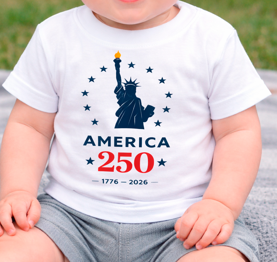 America's 250th Anniversary • Baby/Toddler T-Shirts •  U.S. 1776-2026