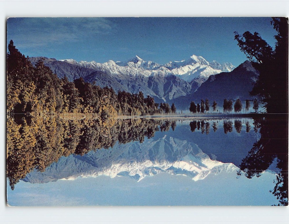 Postcard Lake Matheson New Zealand