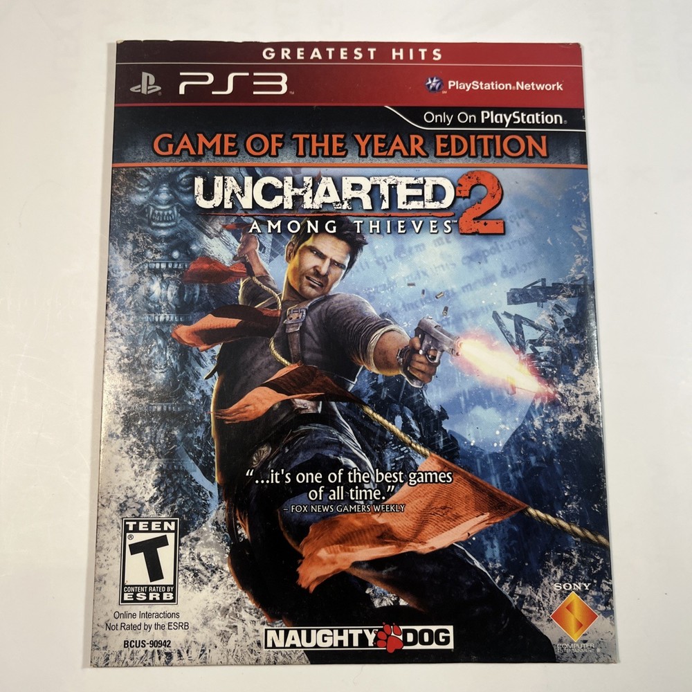 Uncharted 2 Among Thieves PS3 Playstation 3 Greatest Hits GOTY Sleeve