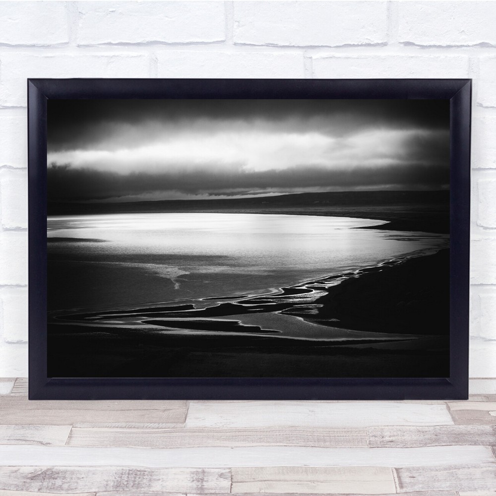 Sea Tide High Black White Wall Art Print