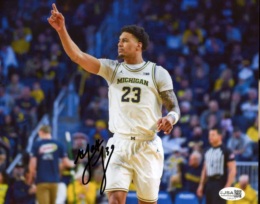 Yaxel Lendeborg Signed 8x10 Michigan Basketball Photo AUTO JSA COAPROBSTEIN is actively accepting consignments !!
