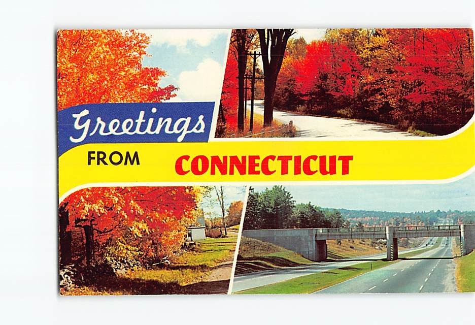 Postcard Greetings From Connecticut USA