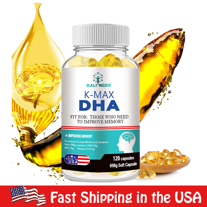 DHA Fish Oil Supplement for Brain Health Memory & Focus 120 Capsules