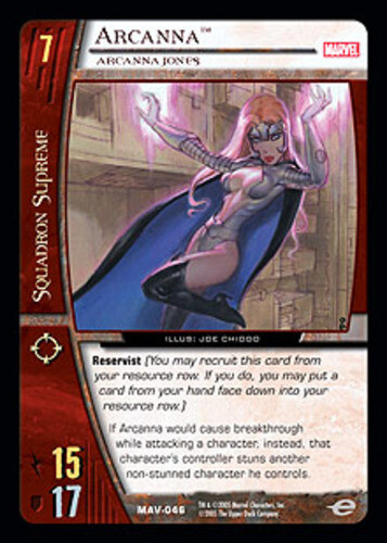 VS System: Arcanna, Arcanna Jones [Played] Marvel The Avengers TCG CCG Classic M