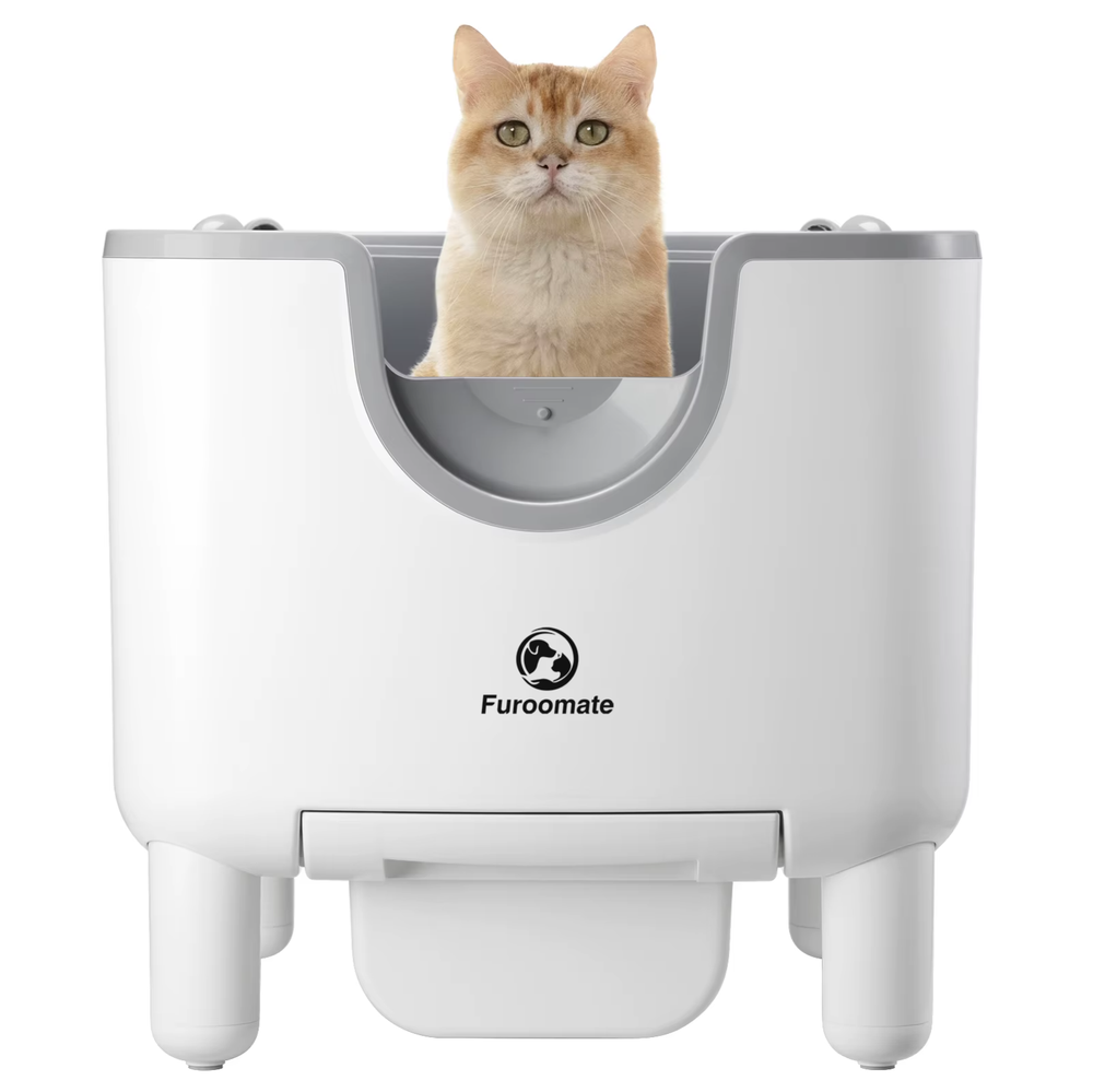 USED-Open-Top Self-Cleaning Cat Litter Box, Automatic,Odor Free Safety Features