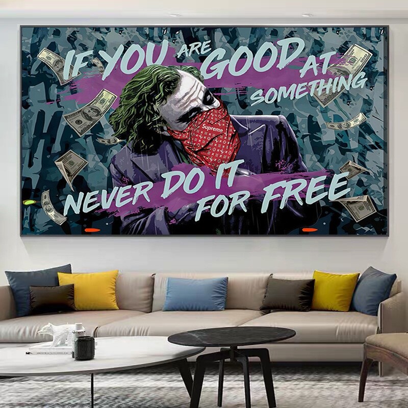 Movie poster canvas pop culture art Painting joker wall Art Modern Wall Decor