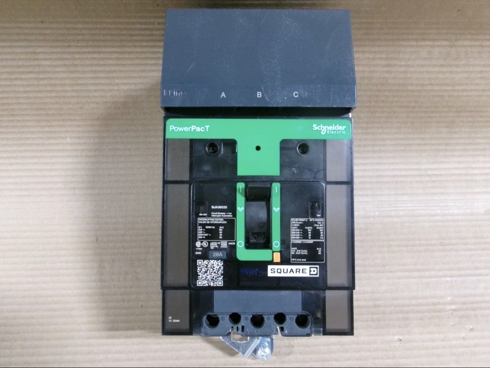 New Square D BJA BJA36020 3 Pole 20 Amp 600V Circuit Breaker I-Line