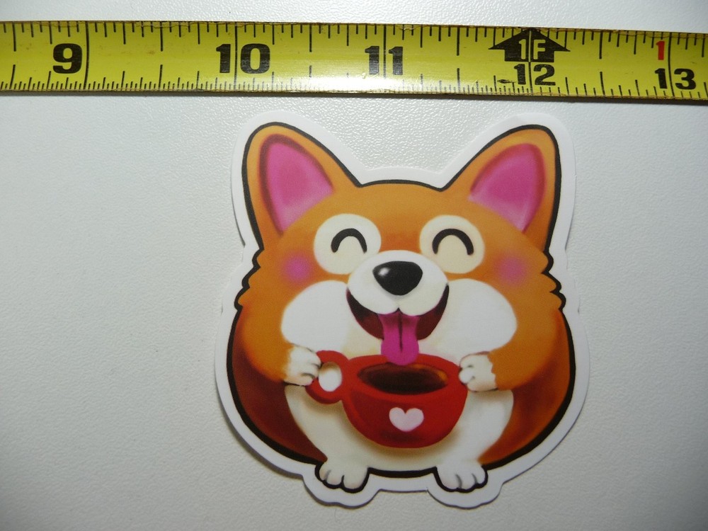 Happy Corgi Laptop Decal Sticker for Dog Lovers