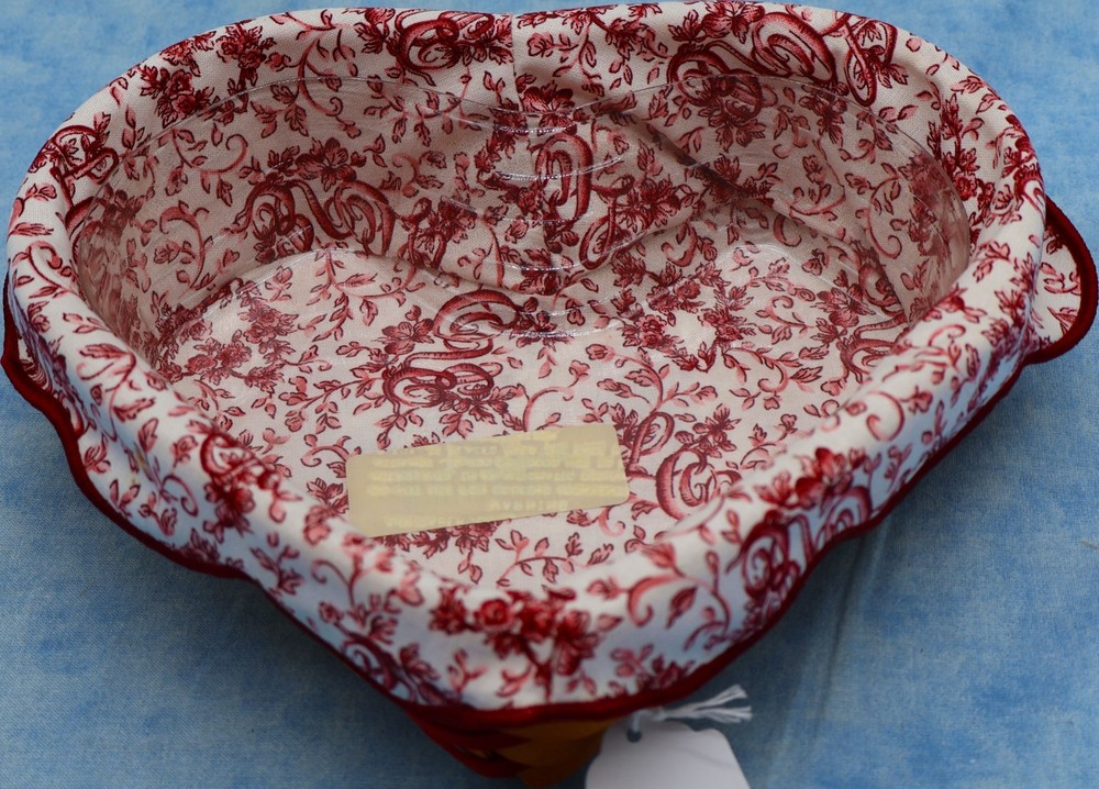 Longaberger 1999 Love Letters Sweetheart Basket Liner Protector Card 12963