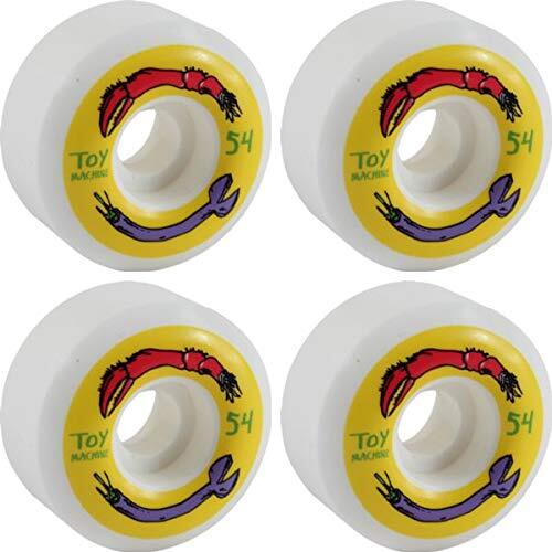 Toy Machine FOS Arms White/Yellow 54mm 99a Skate Wheels Set of 4