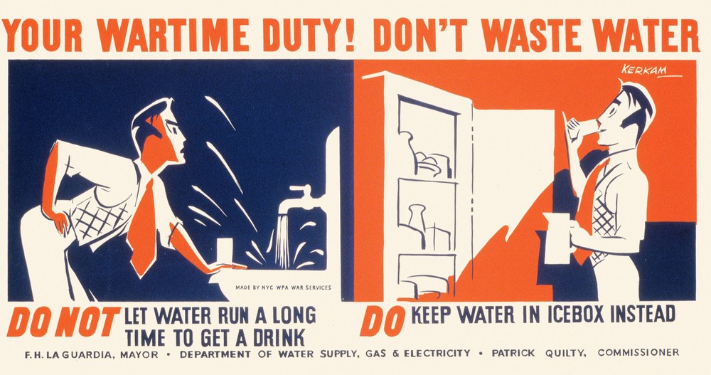 Decor Poster. Fine Graphic Art Design. Don't waste water. Home  Wall Art. 1737