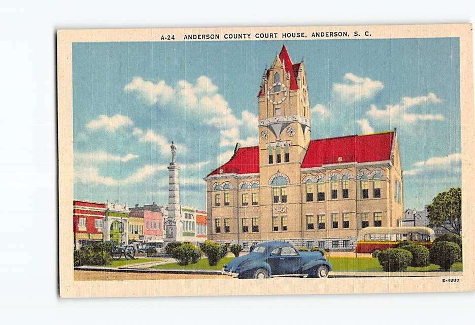 Postcard Anderson County Court House South Carolina USA North America