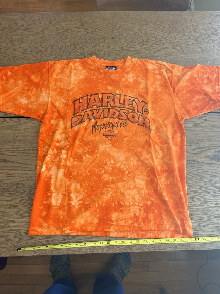 Vintage Harley Orange Tie-dye T-Shirt Winchester Virginia